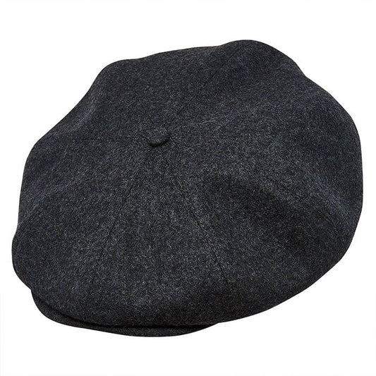 Peaky Blinders Scottish Harris Tweed 8 Panels Man Cap Black Grey