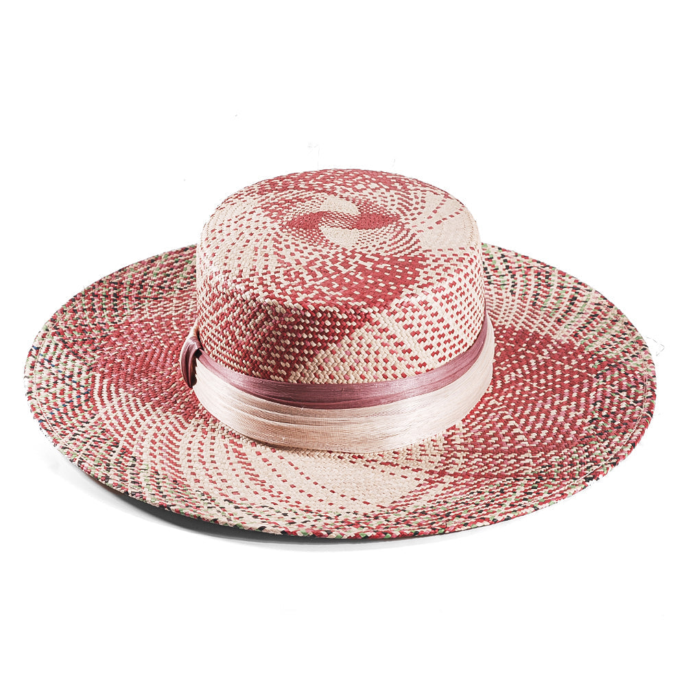 Batterson Straw Flat Brim Hat