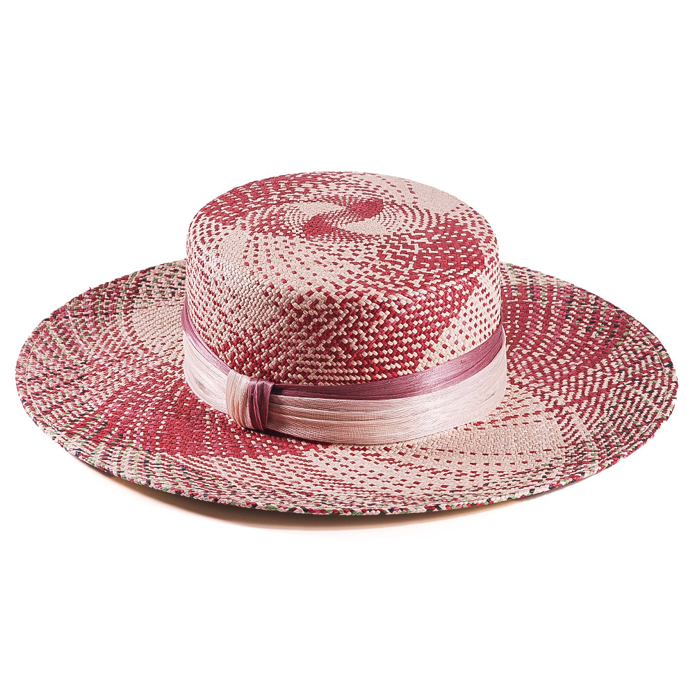 Batterson Straw Flat Brim Hat