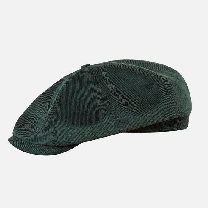 Corduroy 8 Panels Cap-Dark Green