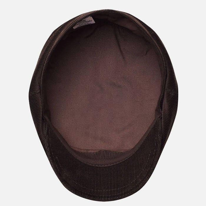 Corduroy 8 Panels Cap-Brown