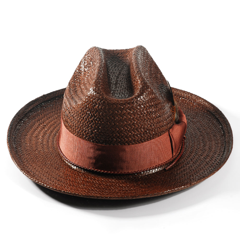 Miller Ranch Fedora Hat - Patriotic Straw–toffee (Includes All The Accessories)