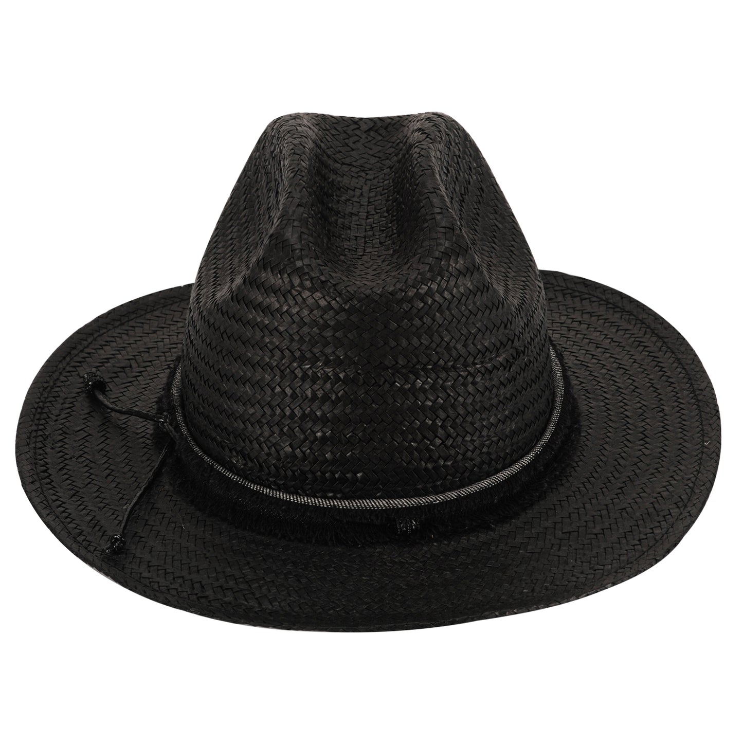 Miller Ranch Straw Fedora Hat - Ebony