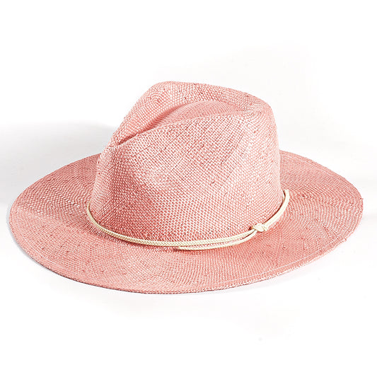 Handcrafted Sisal Hemp Straw Hat-Pink