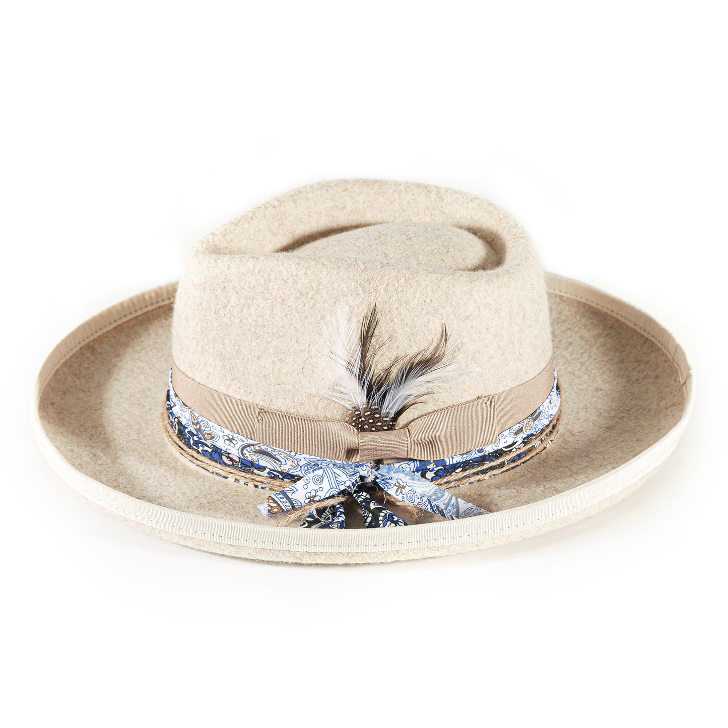 Western Fodora Felt Hat (Includes All The Accessories)