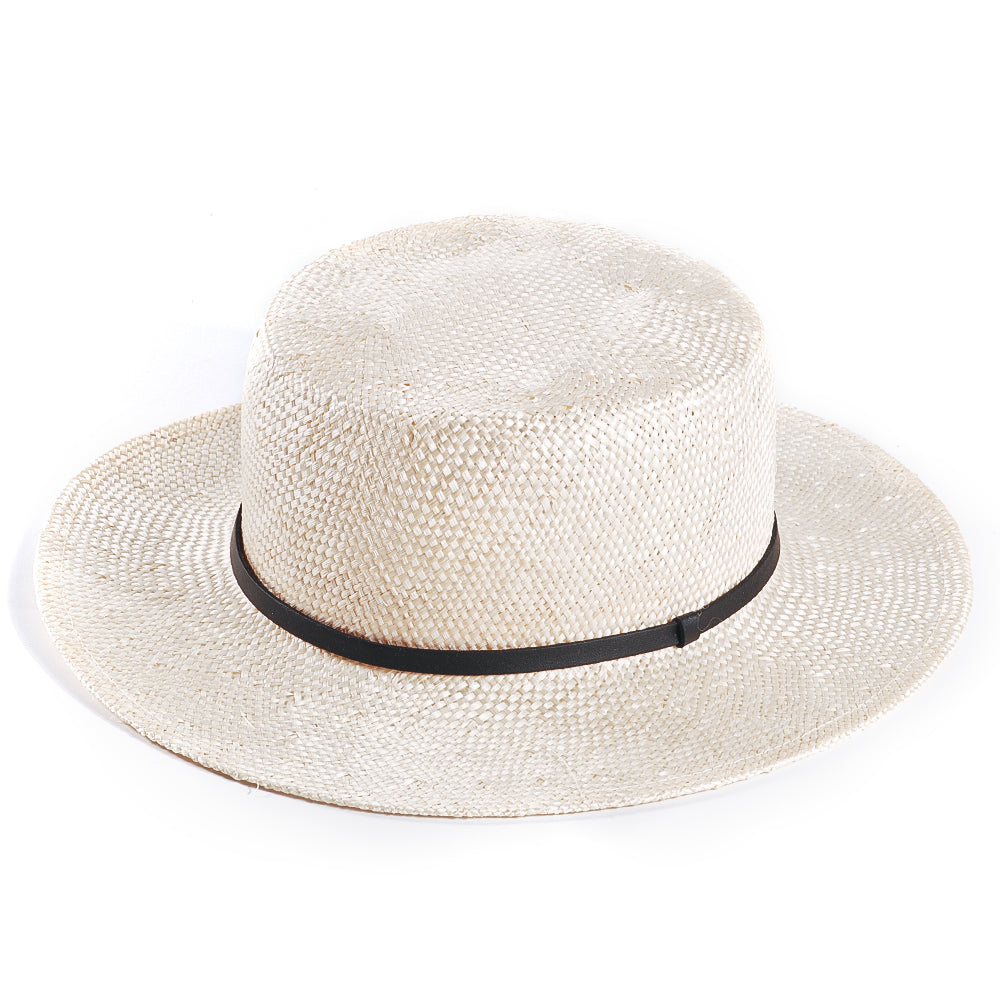 Handcrafted Panama Straw Hat-White-Cupola