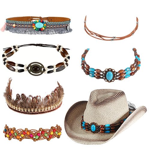 Bohemian Cowboy Hat with Decorative Band