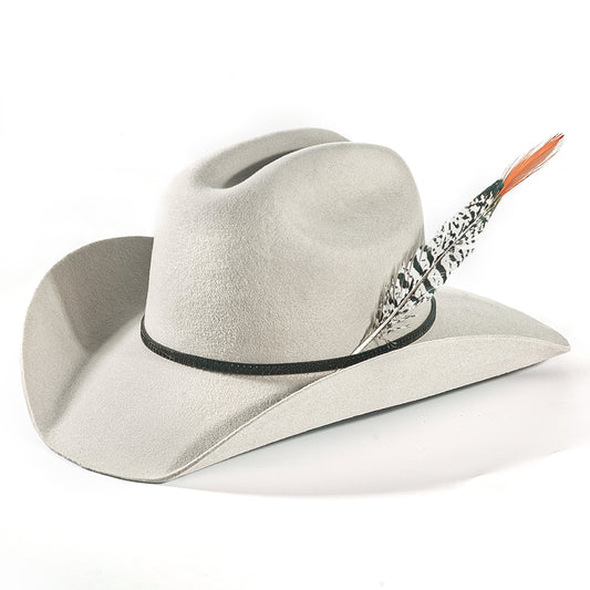 Western Cowboy Felt Hat-Gray