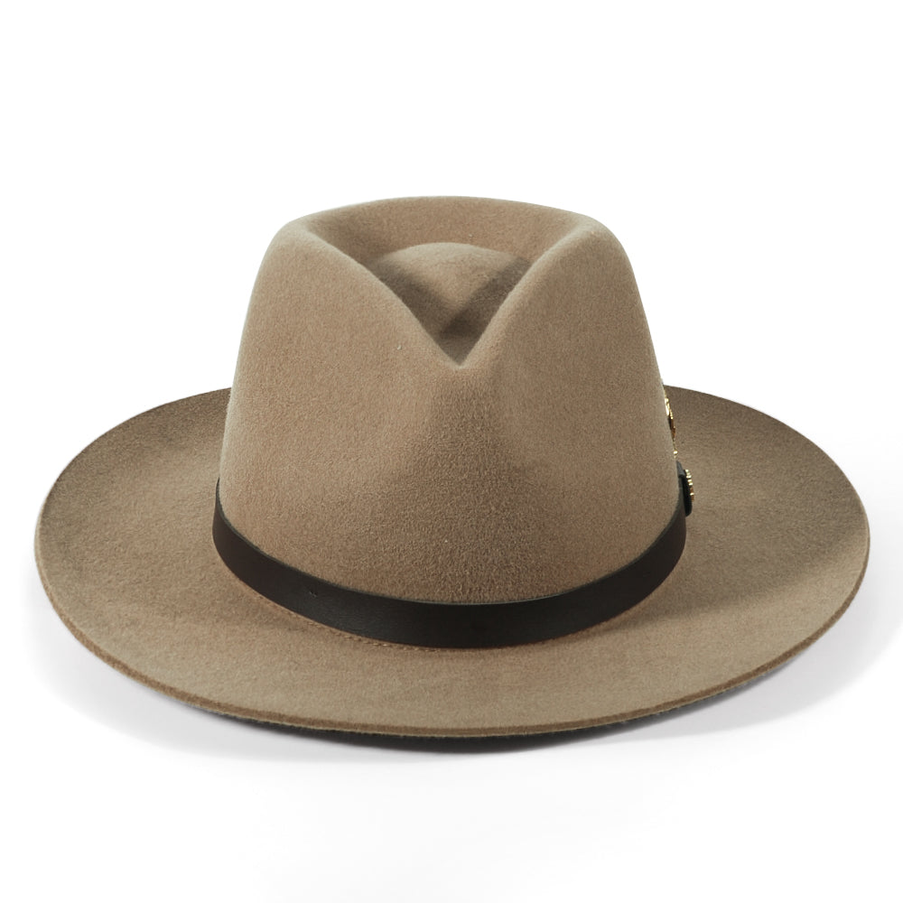 Fedora Felt Hat-Khaki