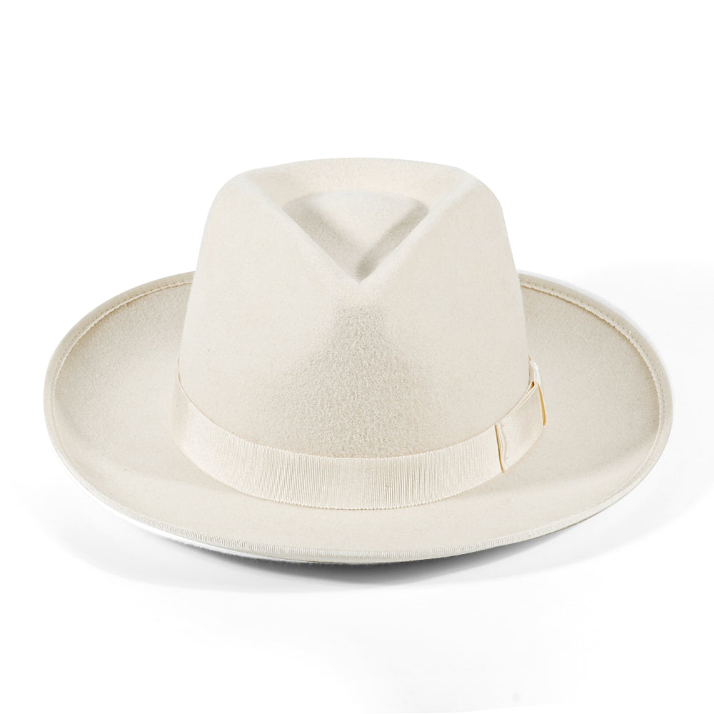 Fedora Felt Hat-White