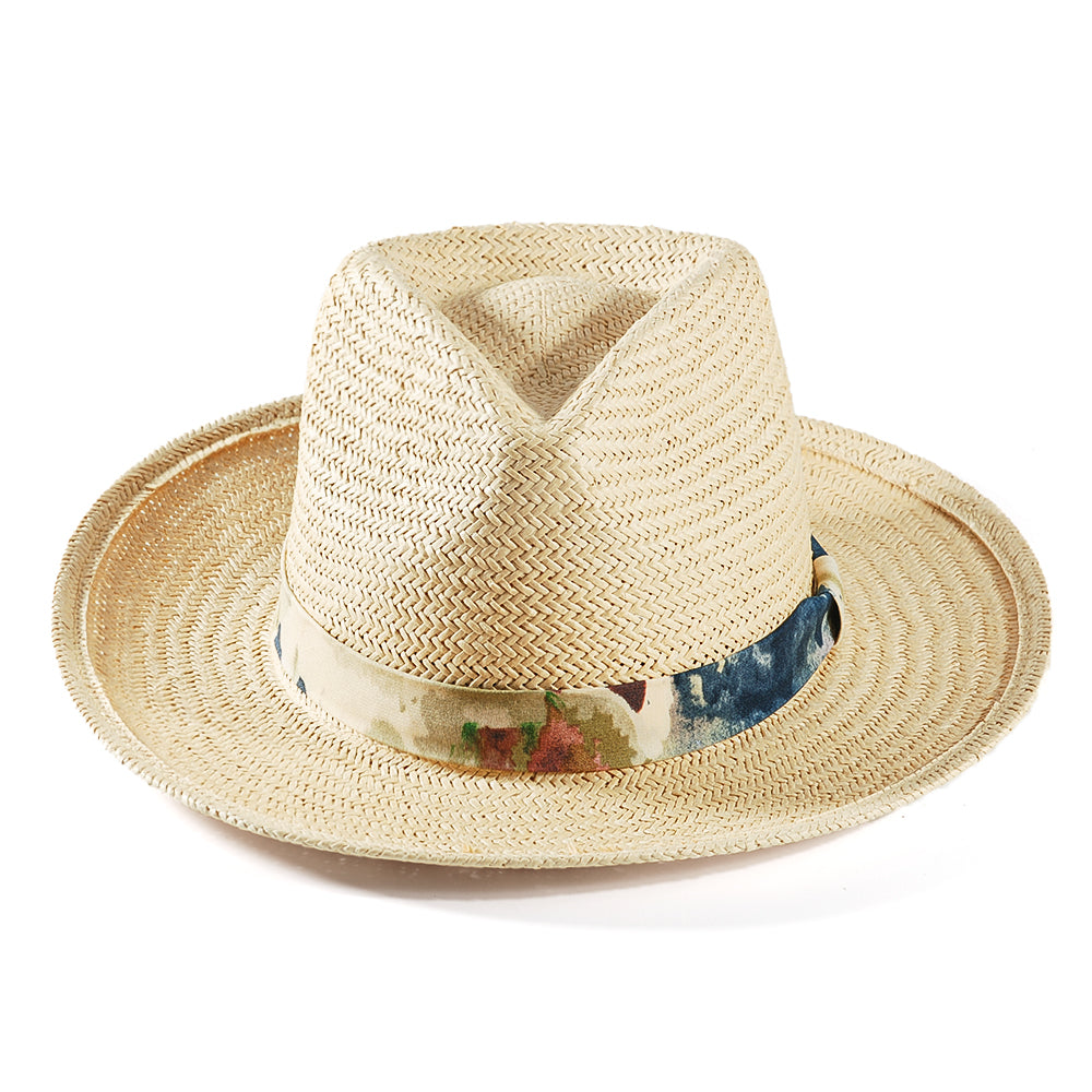 Geoffery Straw Fedora Hat – Natural