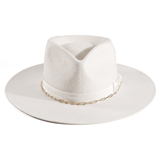 Fedora Felt Hat-White