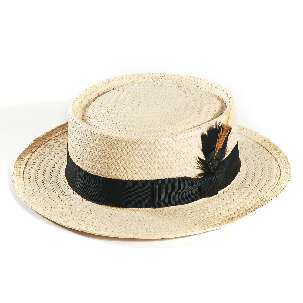 Handcrafted Straw Hat-Beige