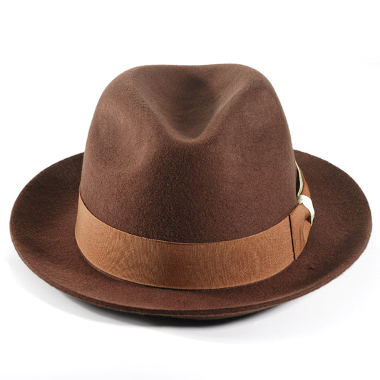 Fedora Felt Hat-Khaki