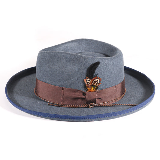 Western Fodora Felt Hat (Includes All The Accessories)