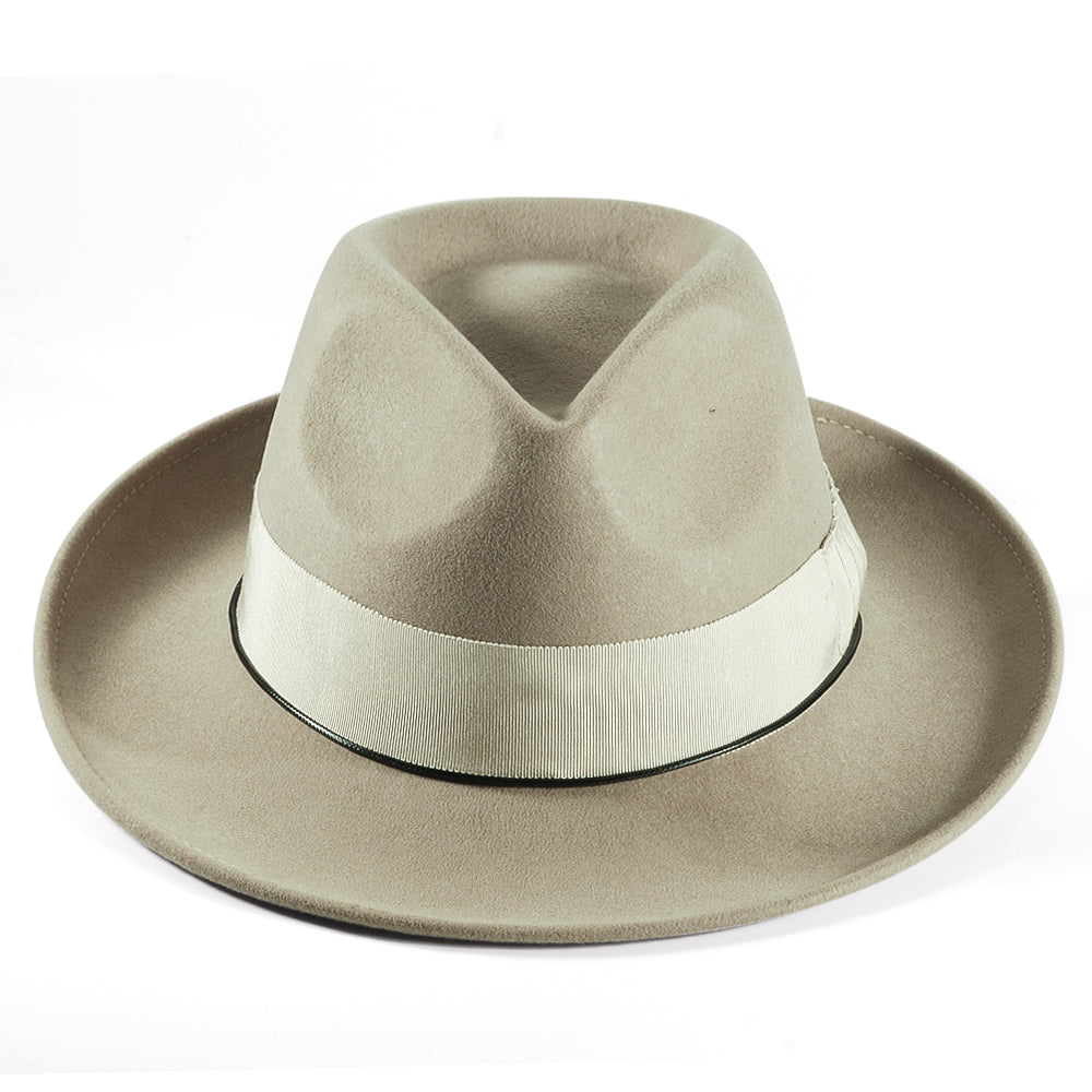 Western Fodora Felt Hat-Green