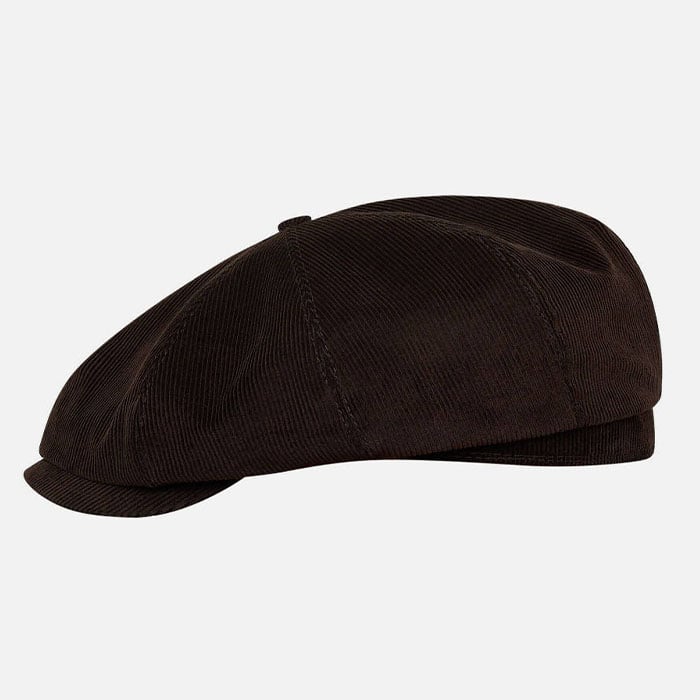 Corduroy 8 Panels Cap-Brown