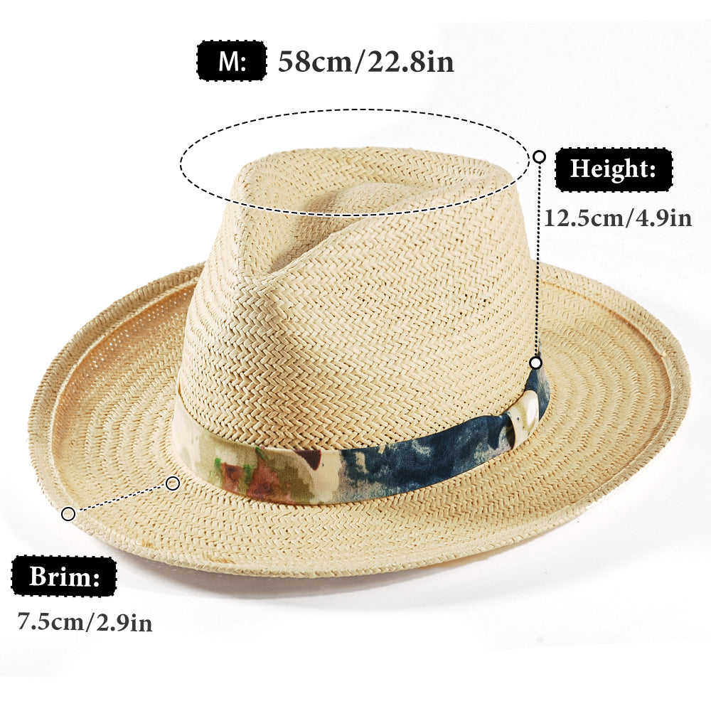 Geoffery Straw Fedora Hat – Natural