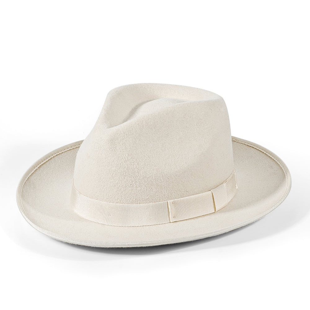 Fedora Felt Hat-White