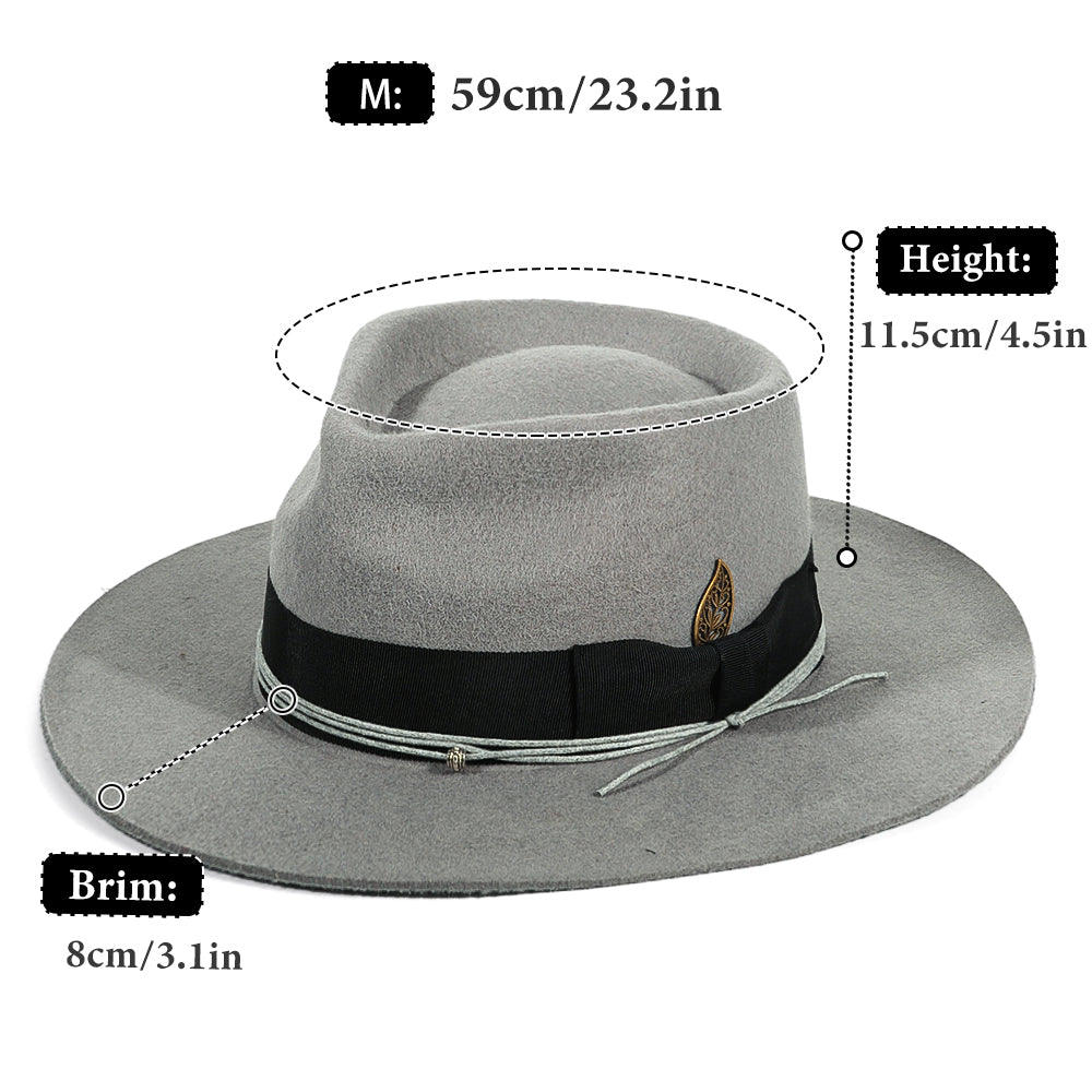 Fedora Felt Hat-Gray