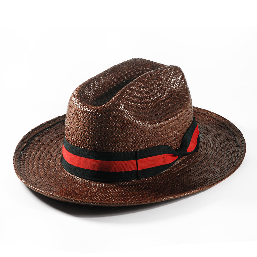 Miller Ranch Fedora Hat - Patriotic Straw–toffee (Includes All The Accessories)