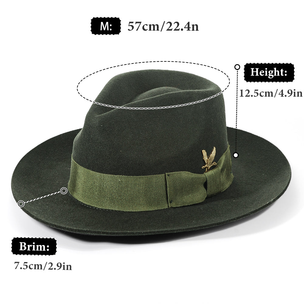 Fedora Felt-Green(Includes All The Accessories)