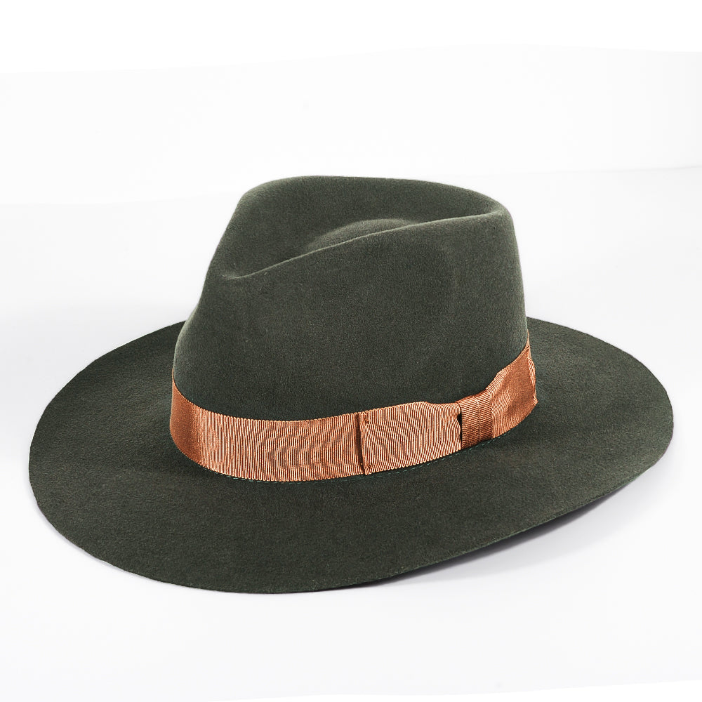 Western Felt Hat-Green