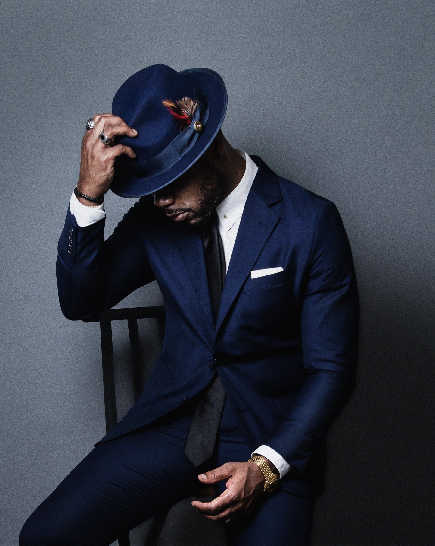 Trilby Fedora Hat – Navy