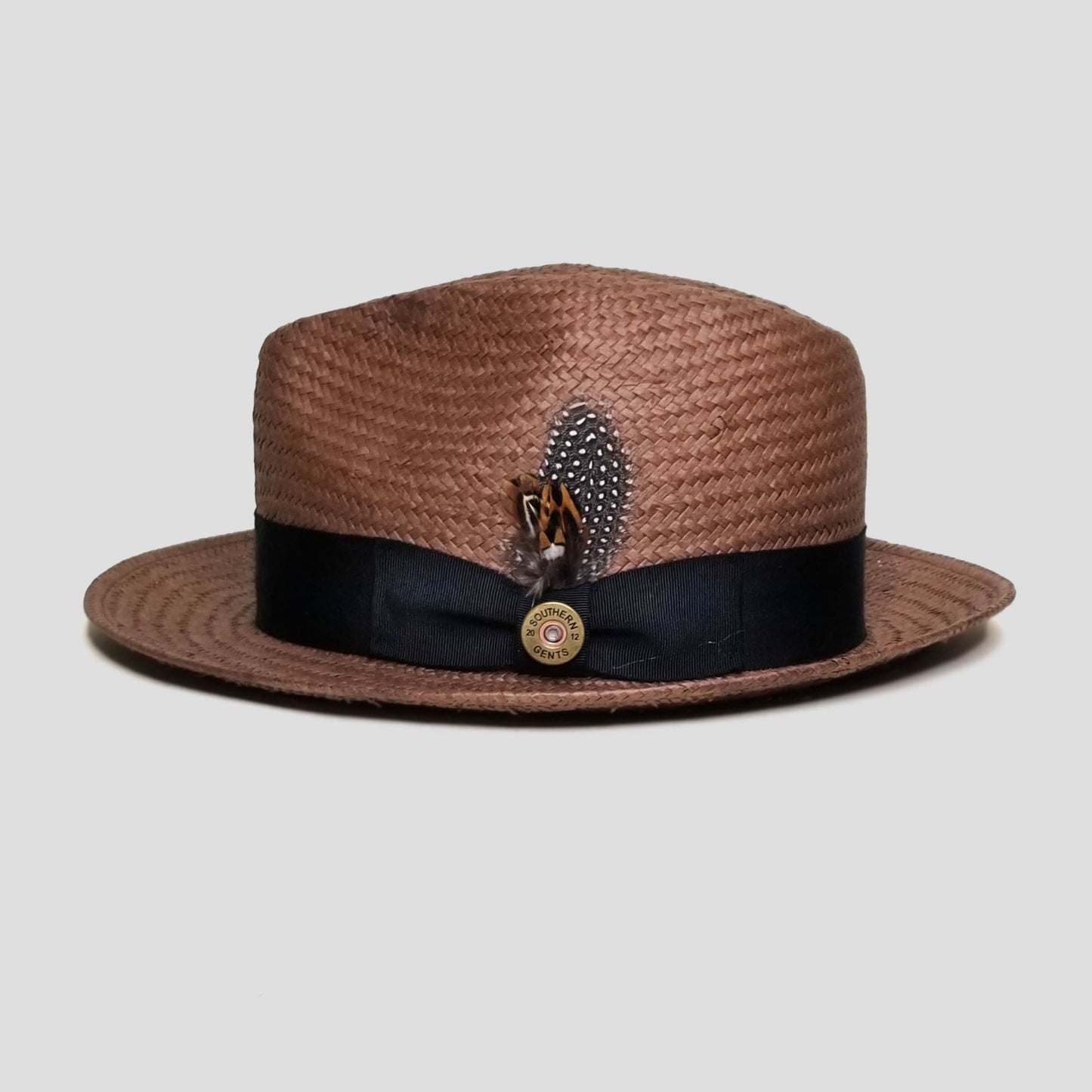 Straw Trilby Fedora Hat – Coffee