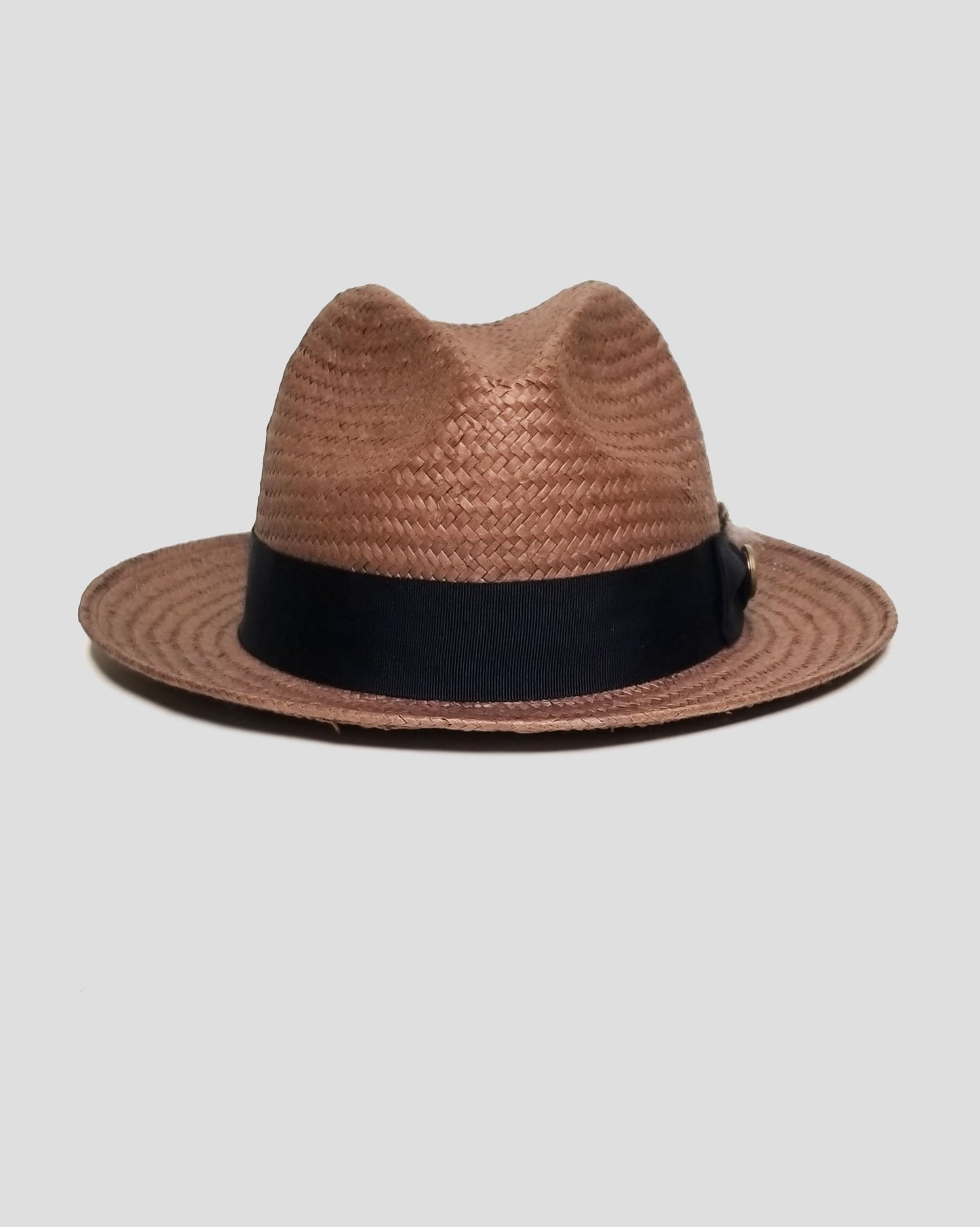 Straw Trilby Fedora Hat – Coffee