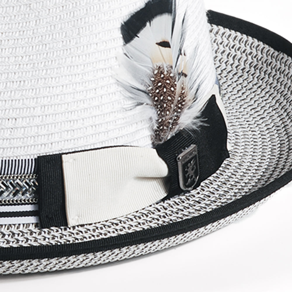 Straw Fedora Hat-White