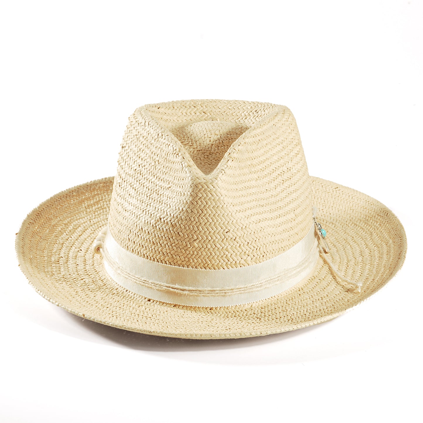 Geoffery Straw Fedora Hat – Beige (Includes All The Accessories)