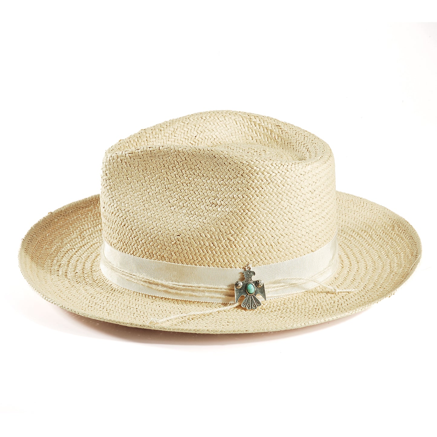 Geoffery Straw Fedora Hat – Beige (Includes All The Accessories)