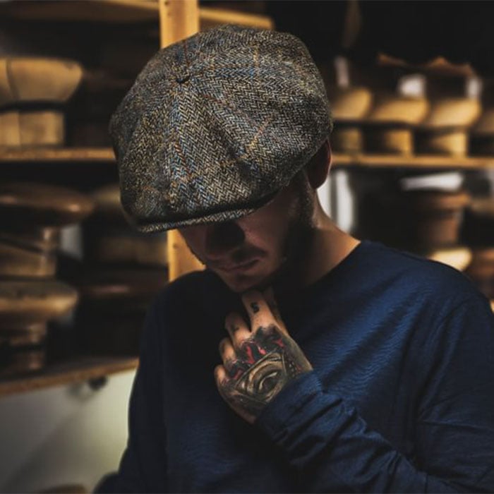 Peaky Blinders Genuine Scottish Harris Tweed 8 Panels Man Cap