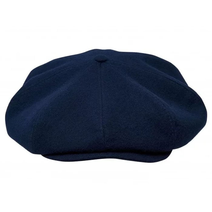 Scottish Harris Tweed 8 Panels Man Cap Navy