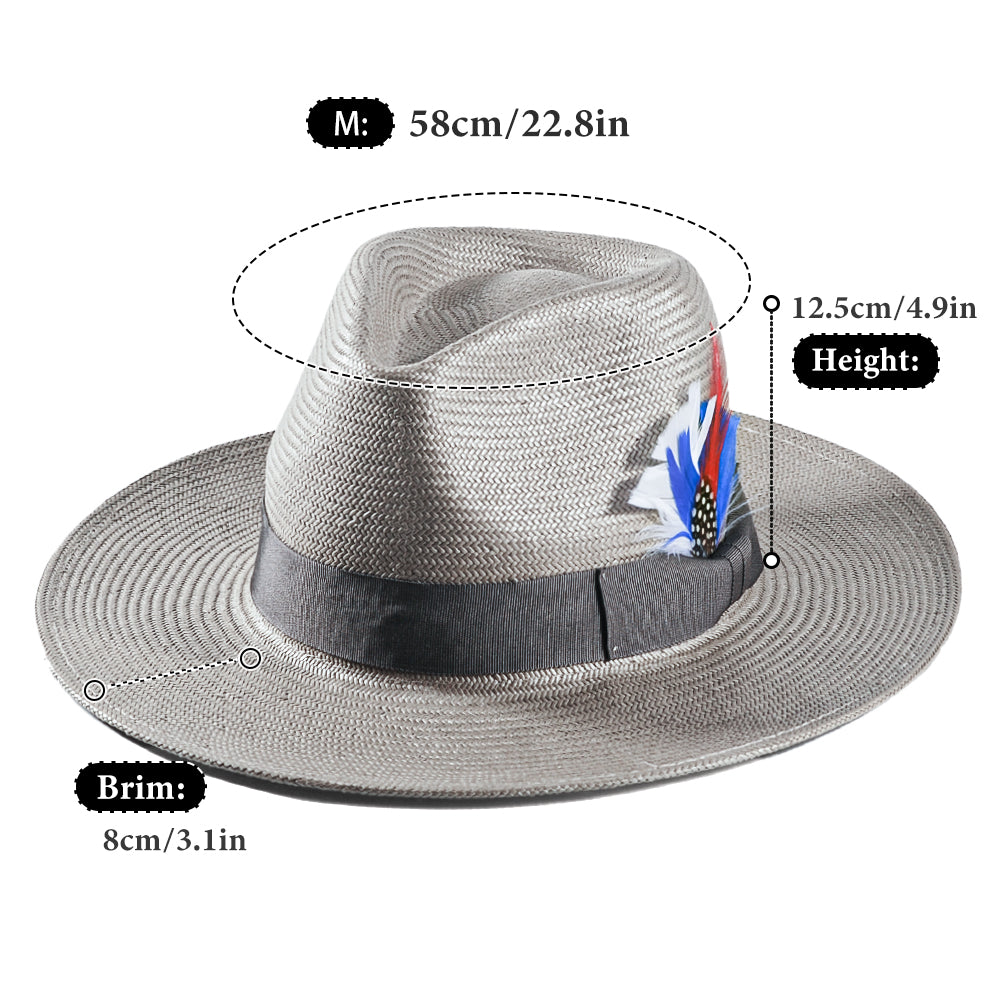 Fedora Feather Straw Hat