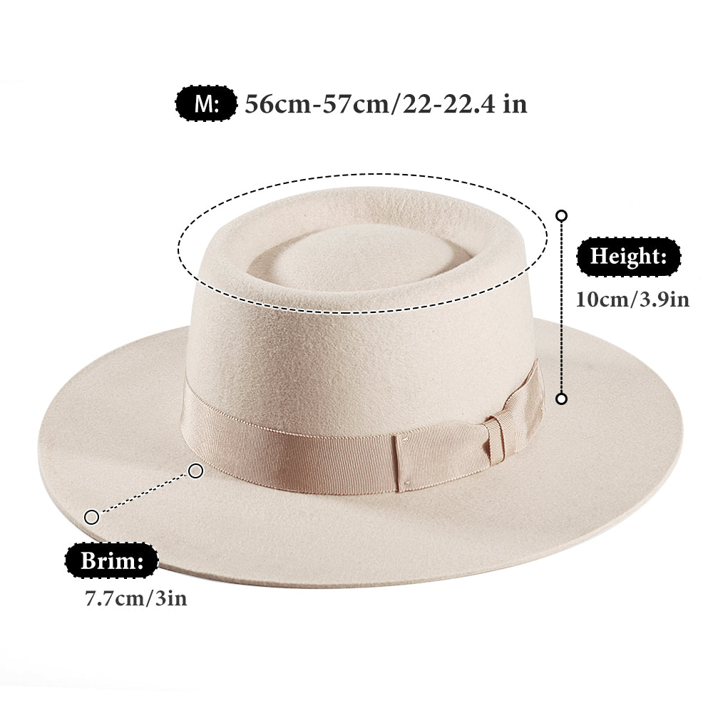 Dome Felt Hat-Beige