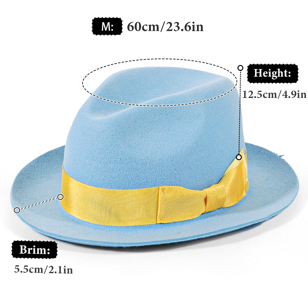 Fedora Felt Hat-Blue