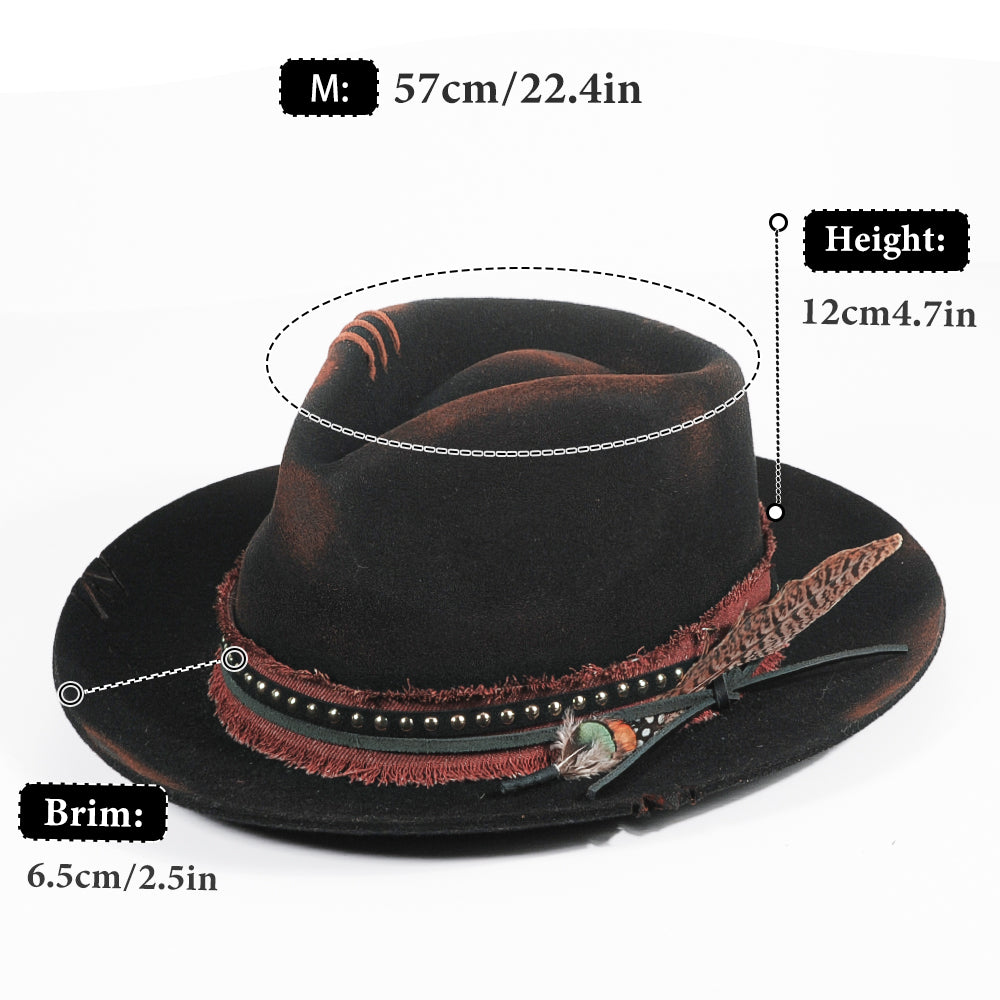 Vintage Fedora Felt(Includes All The Accessories)