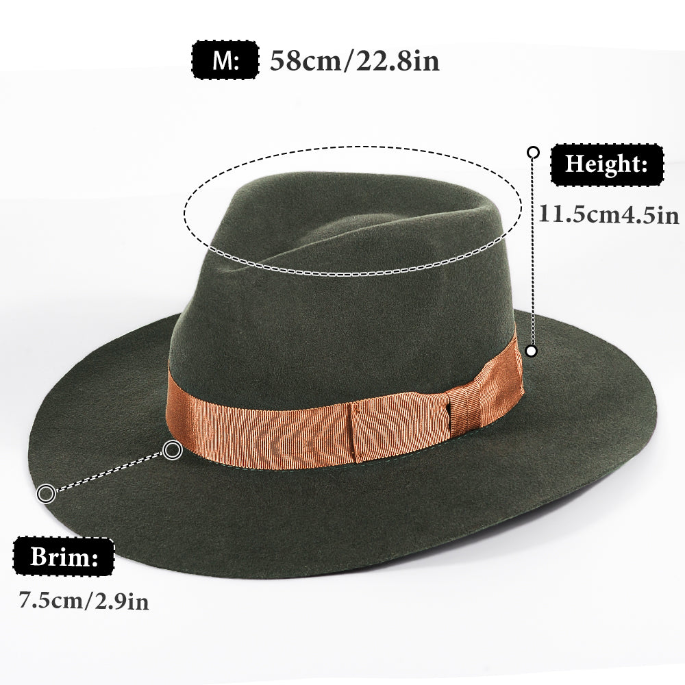 Western Felt Hat-Green