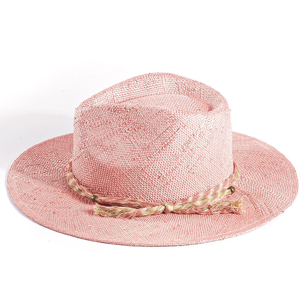 Handcrafted Sisal Hemp Straw Hat-Pink