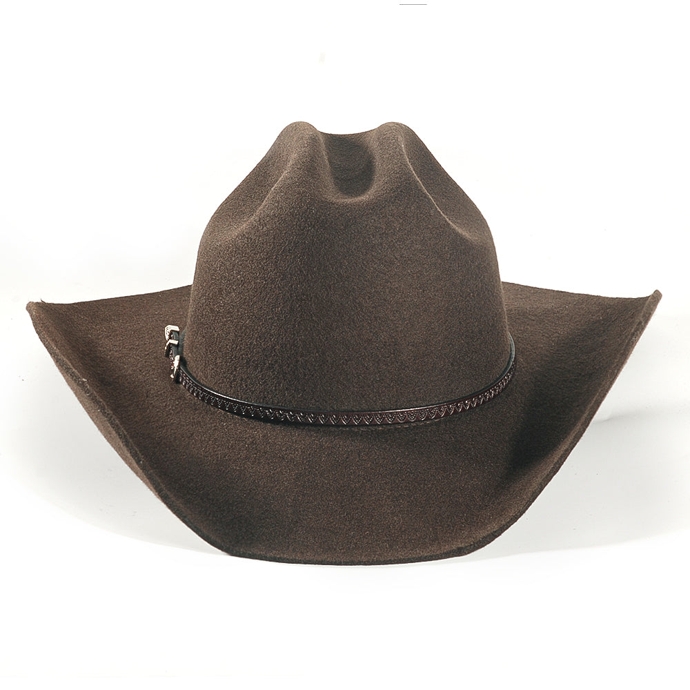 Western Cowboy Felt Hat-Coffee