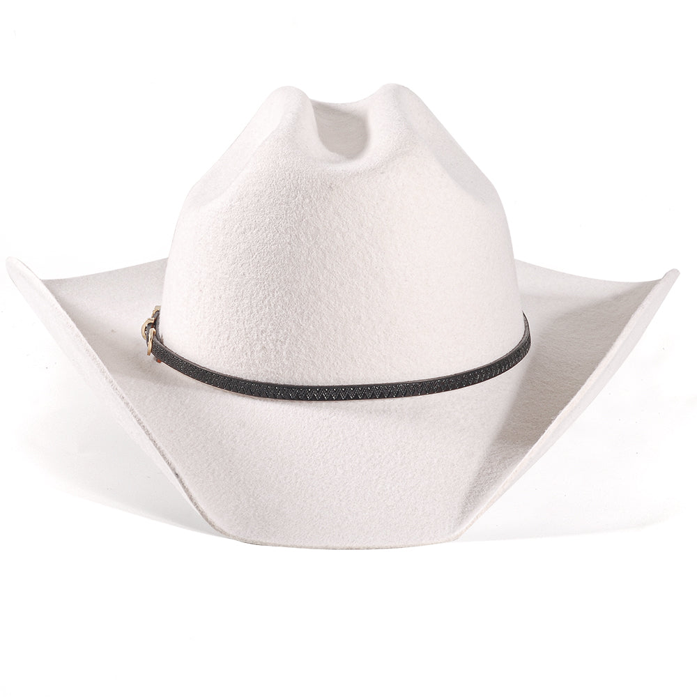 Western Felt Cowboy Hat-White