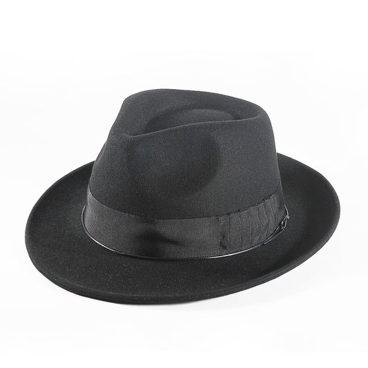 Western Fodora Felt Hat-Black