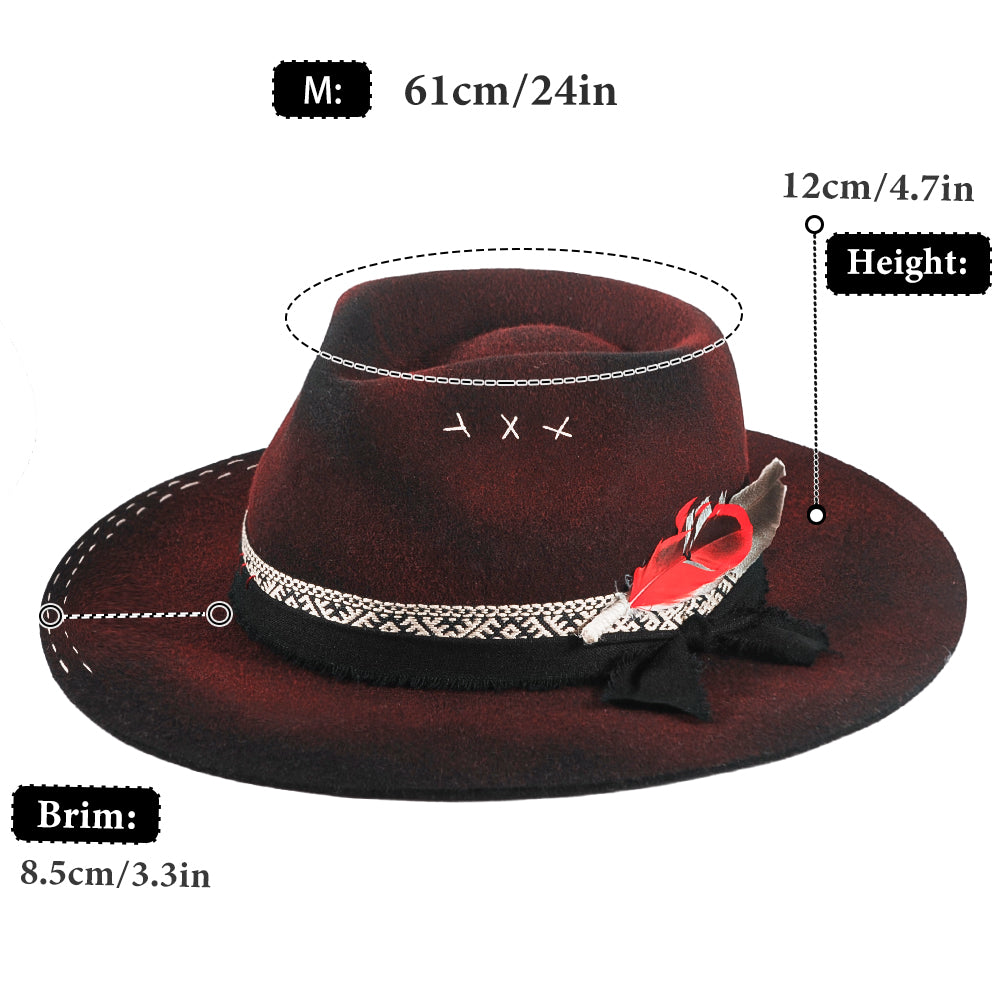 Cool Vintage Fedora Felt(Includes All The Accessories)