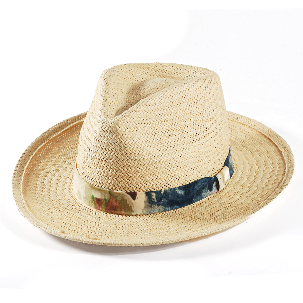 Geoffery Straw Fedora Hat – Natural