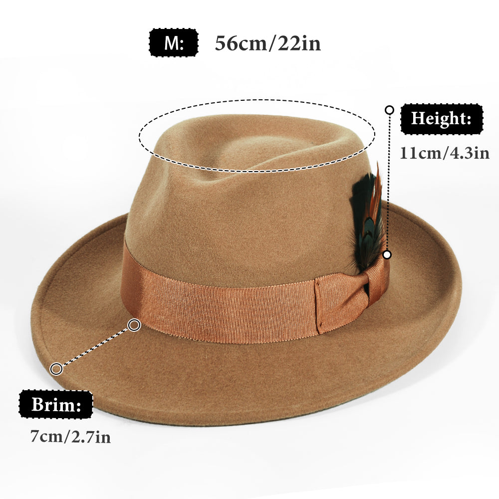 Fedora Felt-Khaki