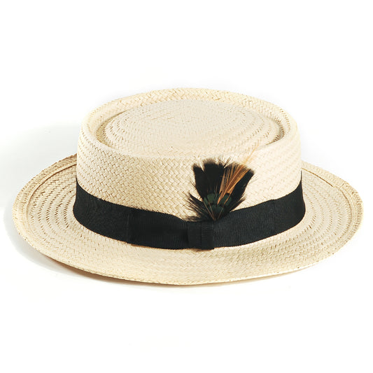 Handcrafted Straw Hat-Beige