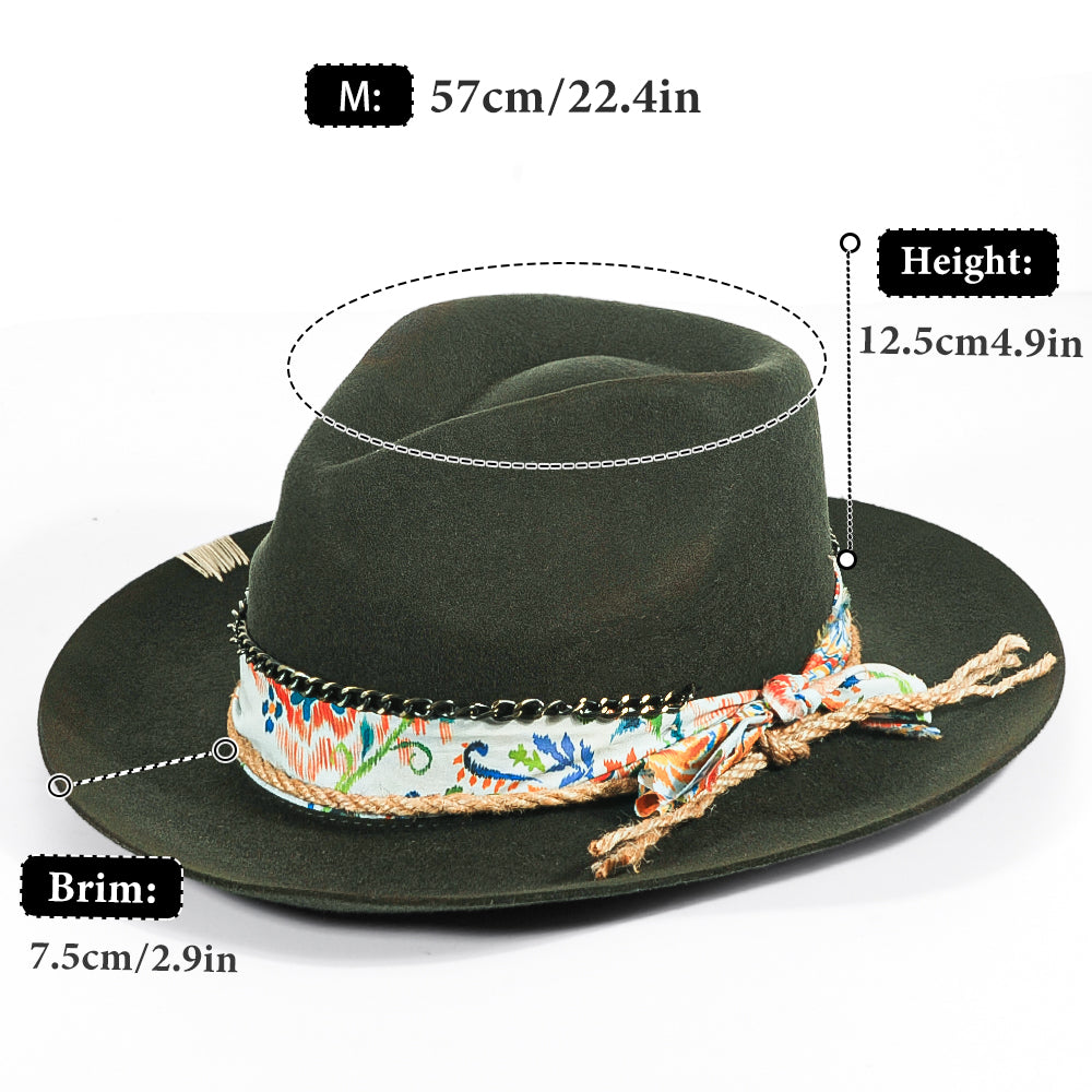 Fedora Hat-Green(Includes All The Accessories)