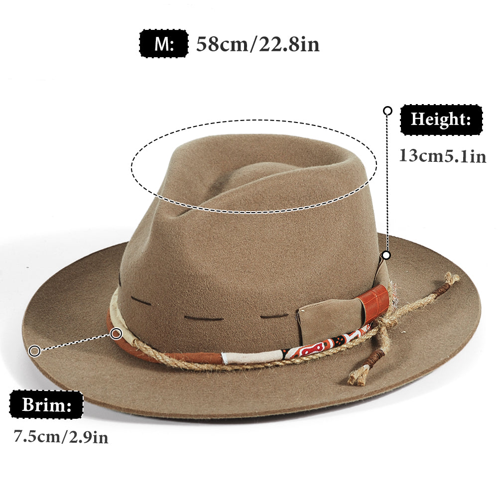 Fedora Felt(Includes All The Accessories)